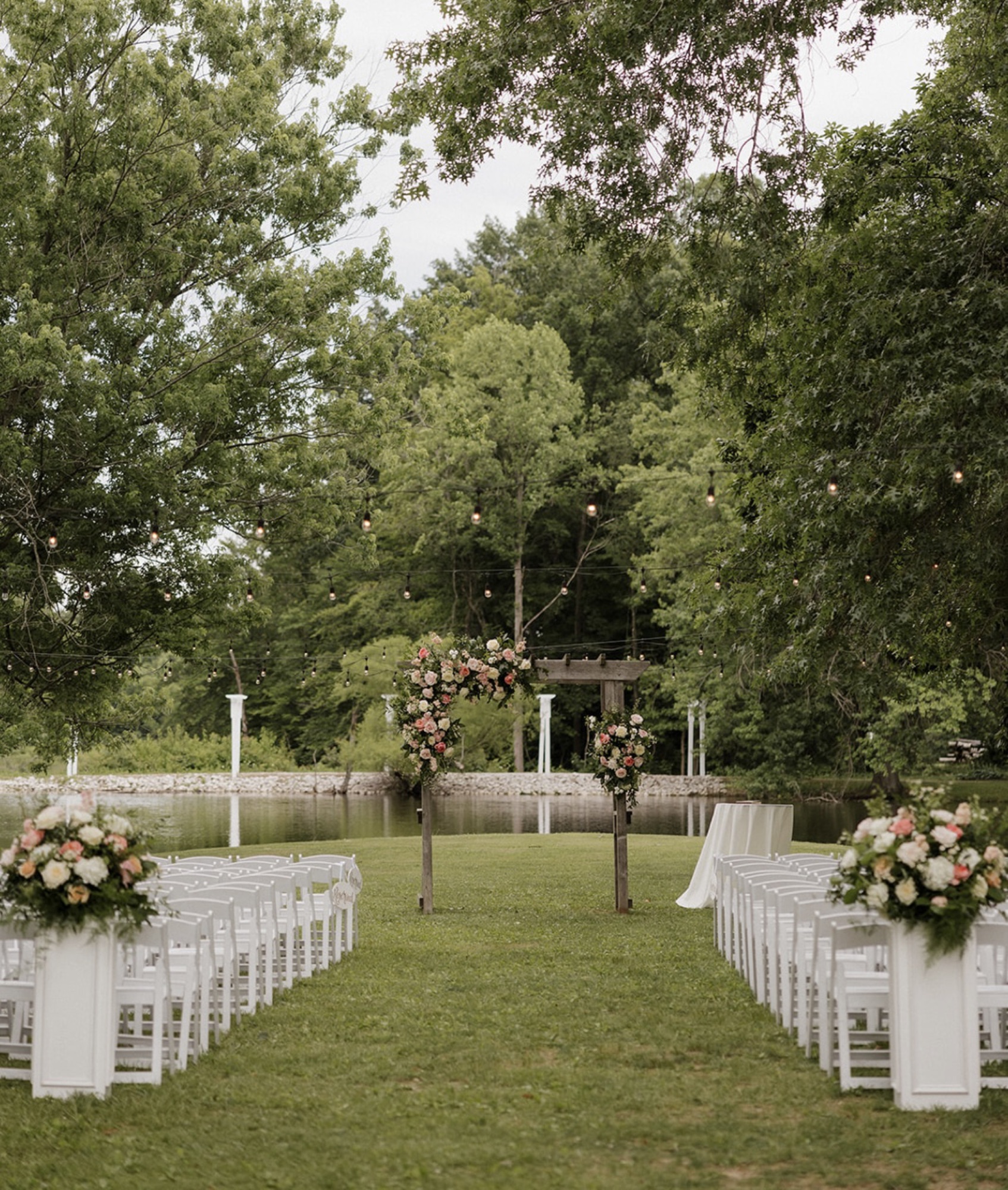 Ceremony space at Abram Farms