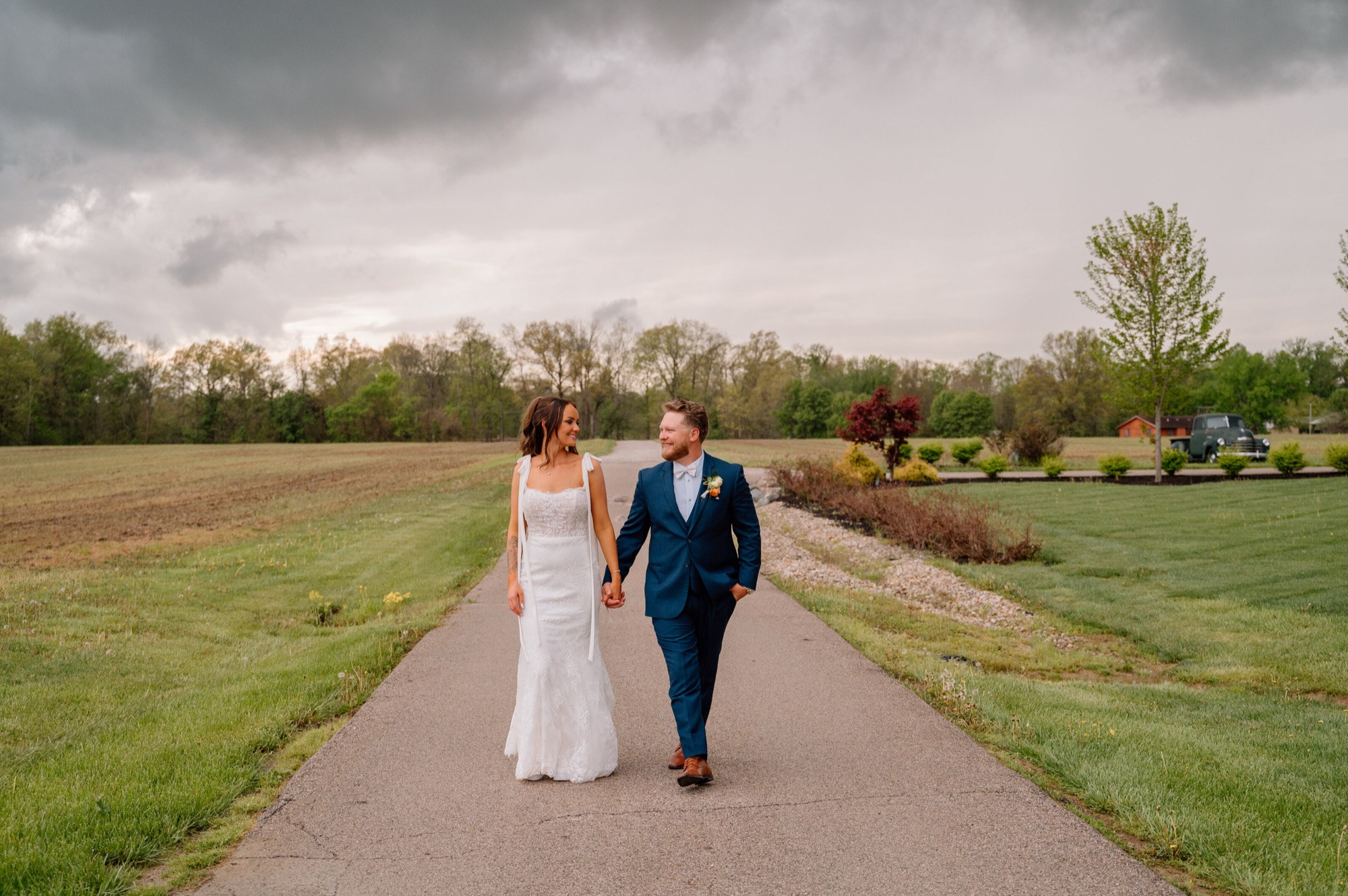 Wedding ceremony seating at Abram Farms