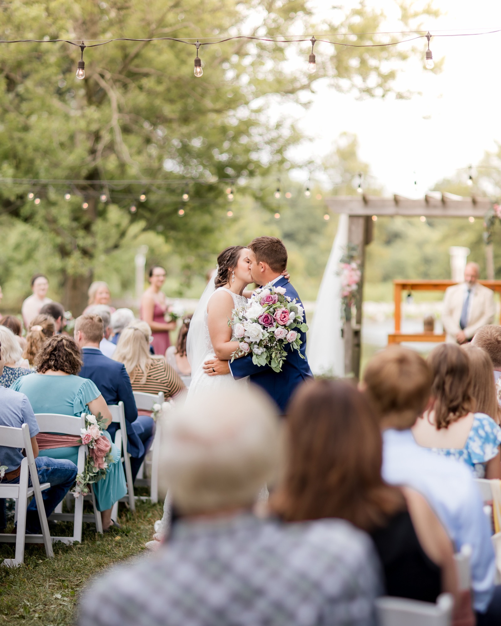 Jarrett and Naomi's wedding party at Abram Farms