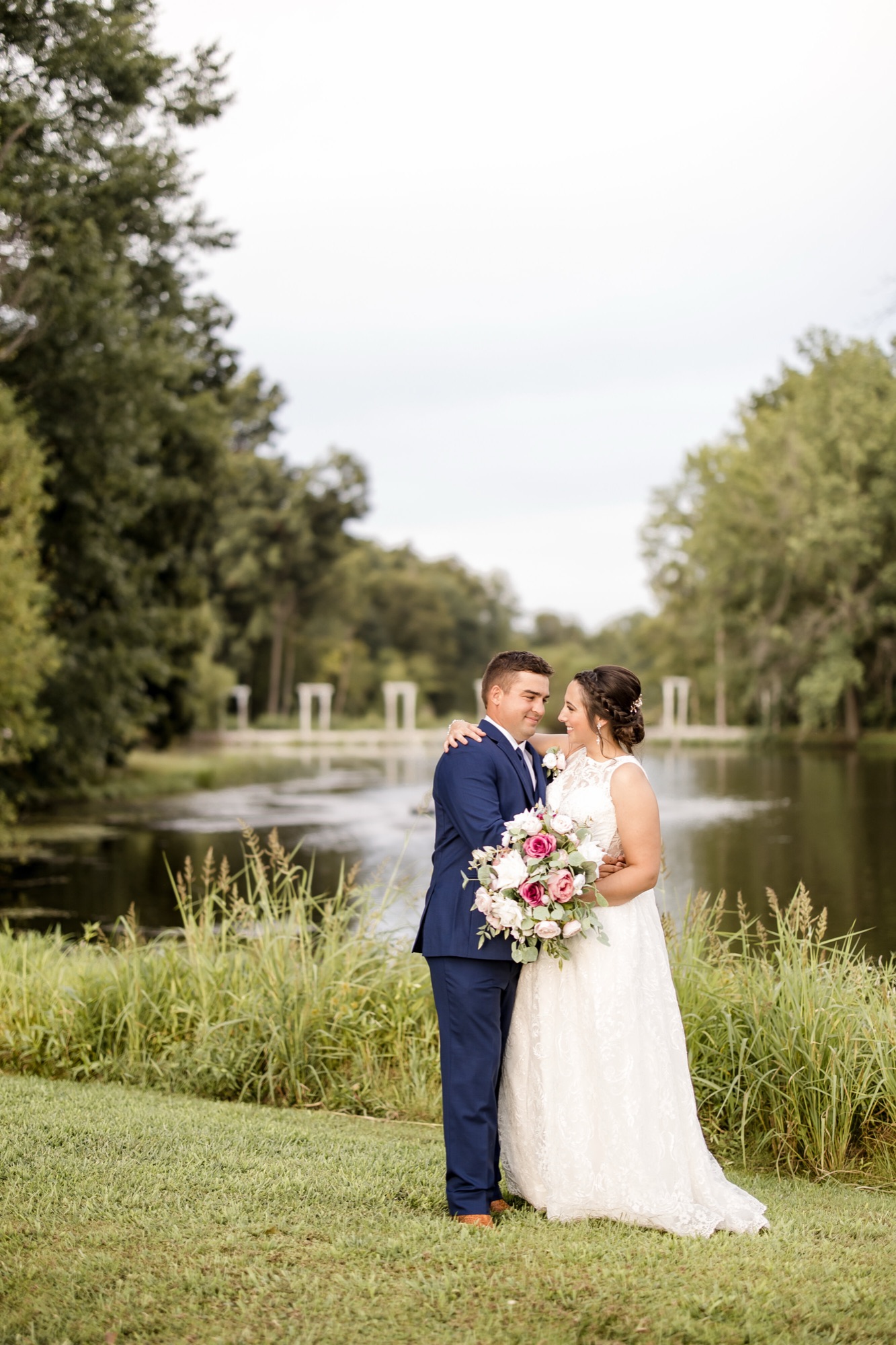 Jarrett and Naomi's wedding, sunset at Abram Farms