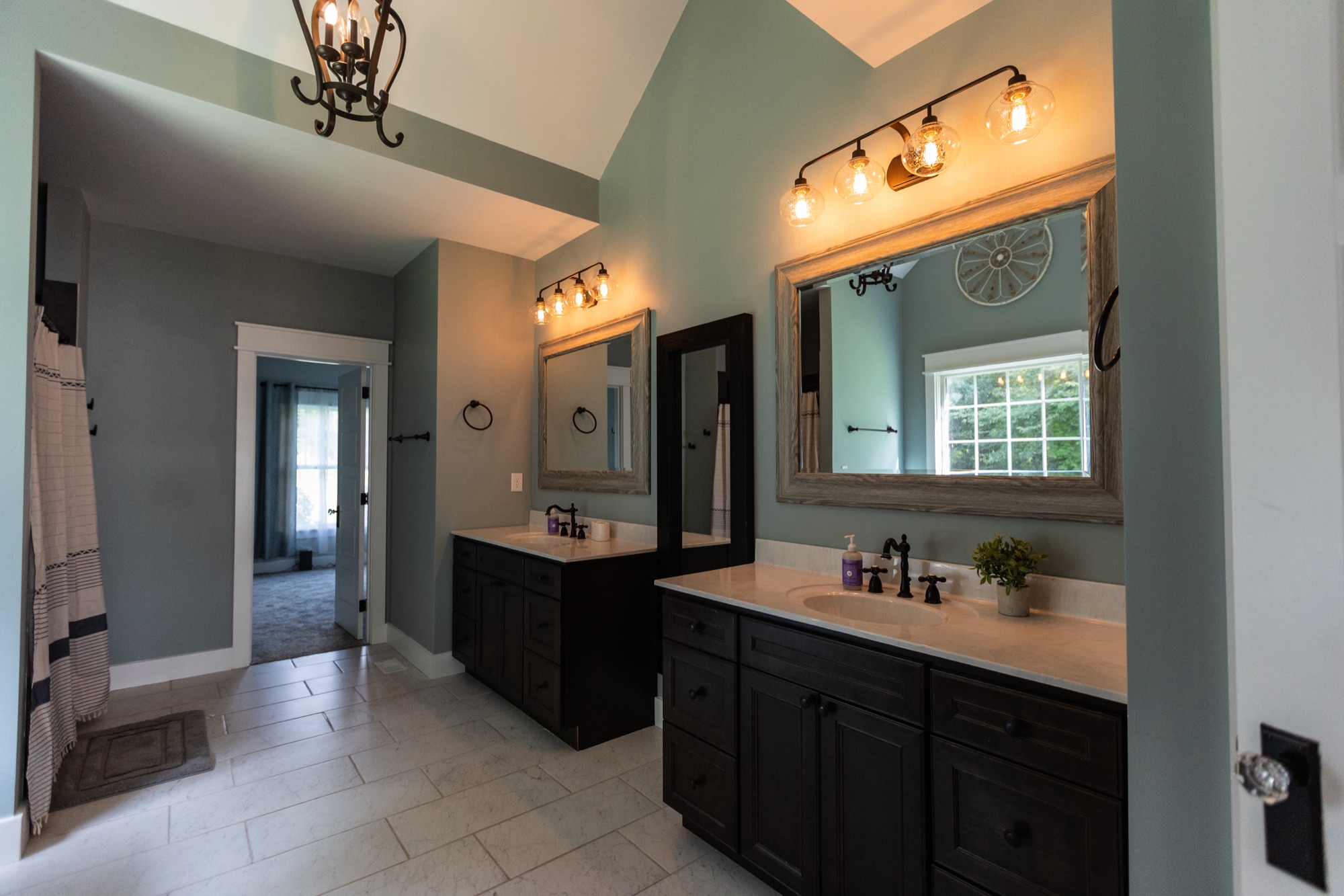 Bathroom at Lakeside Manor with double vanity