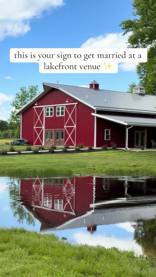 TikTok video from @abramfarmsindiana — lakefront wedding